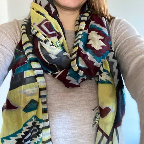 Kookai Lightweight Geometric Scarf - Picture 2 of 6